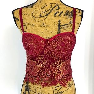 Merlot Gold Corset